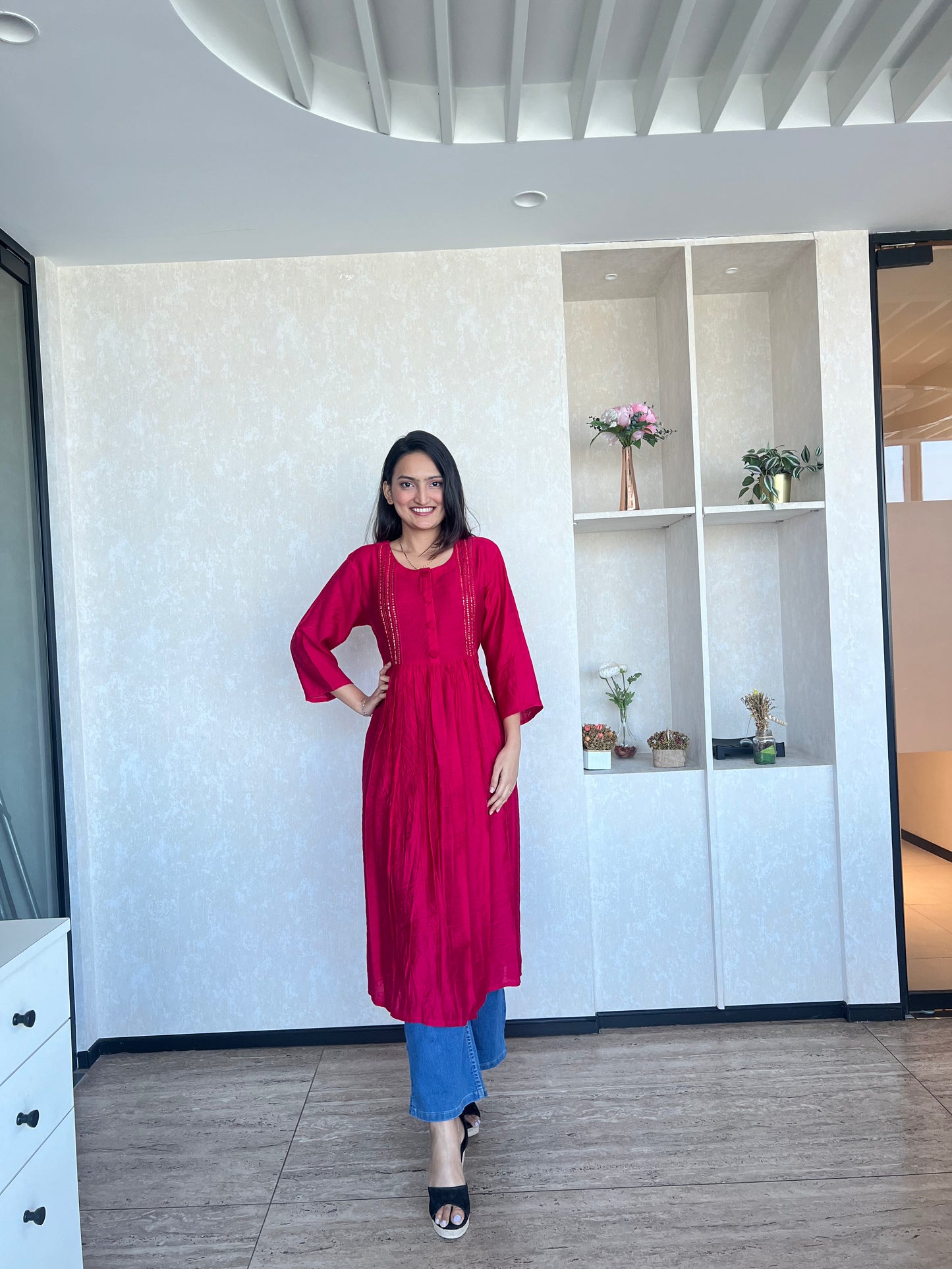 Flattering A-line Fall Kurti