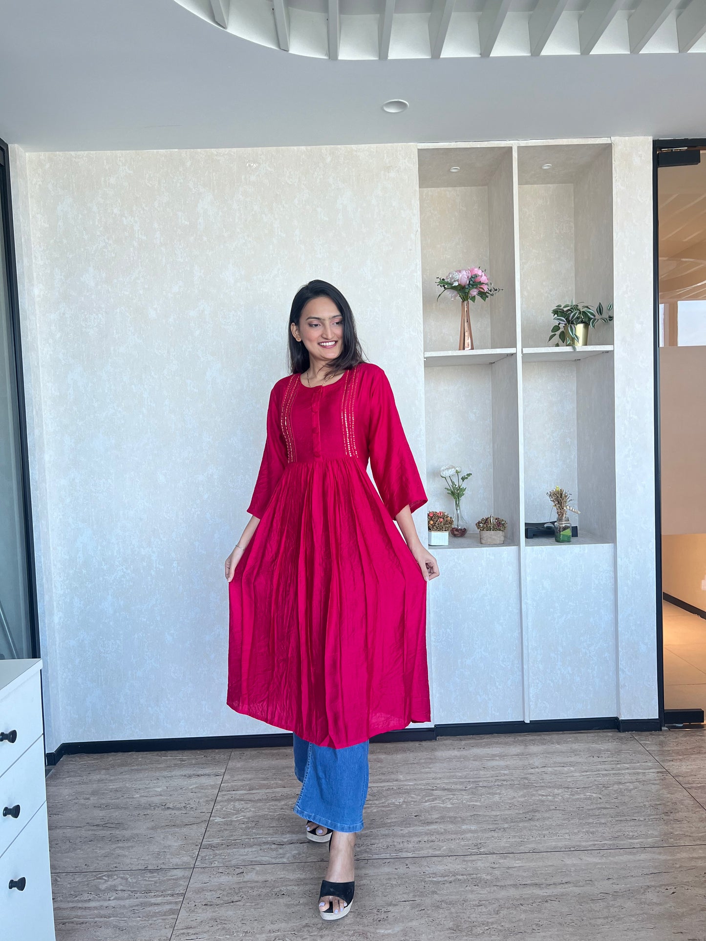 Flattering A-line Fall Kurti