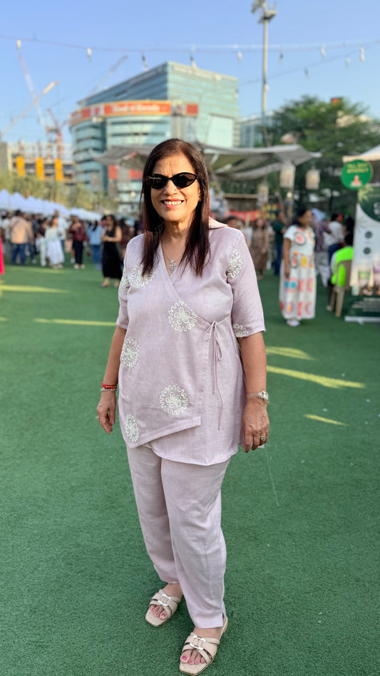 Embroidered Linen Co-ord Set