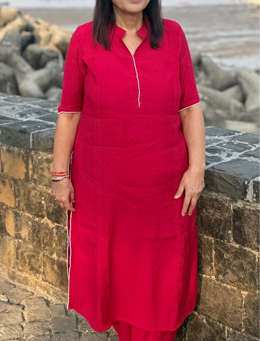 Ruby Red Everyday Comfort Kurti Set