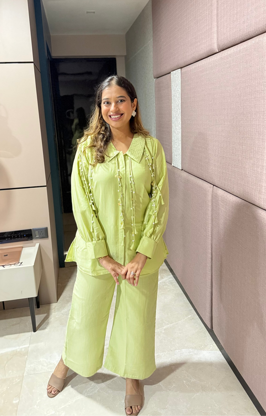 Lime Luxe Embellished Co-ord Set