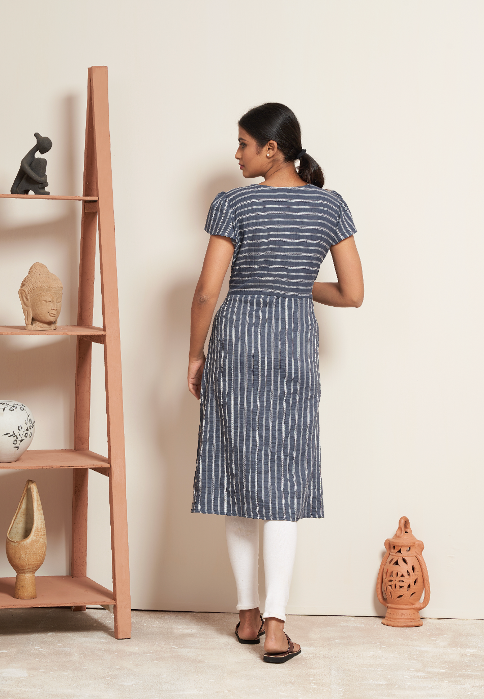 Stripe Weave Cotton Kurti