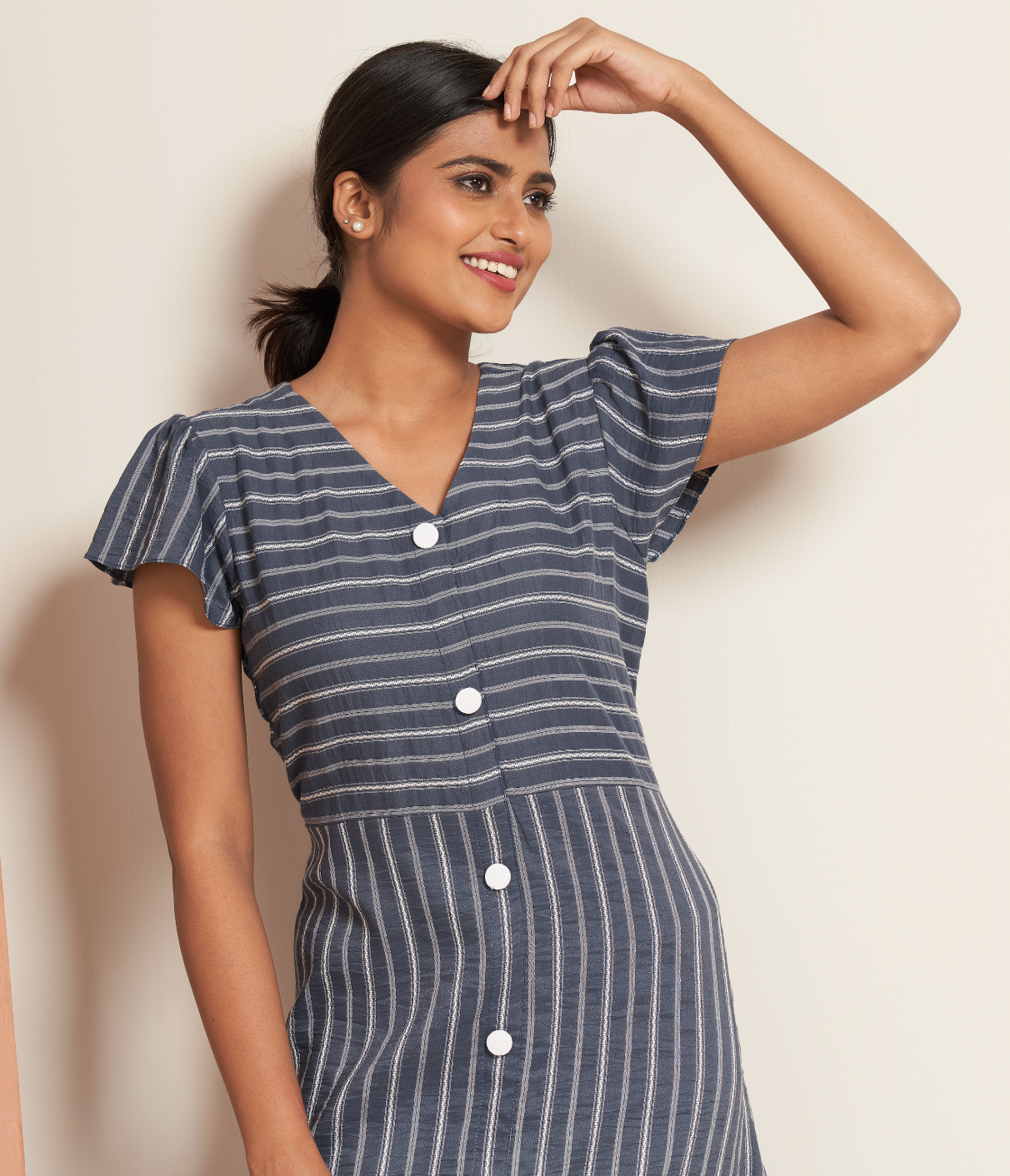 Stripe Weave Cotton Kurti