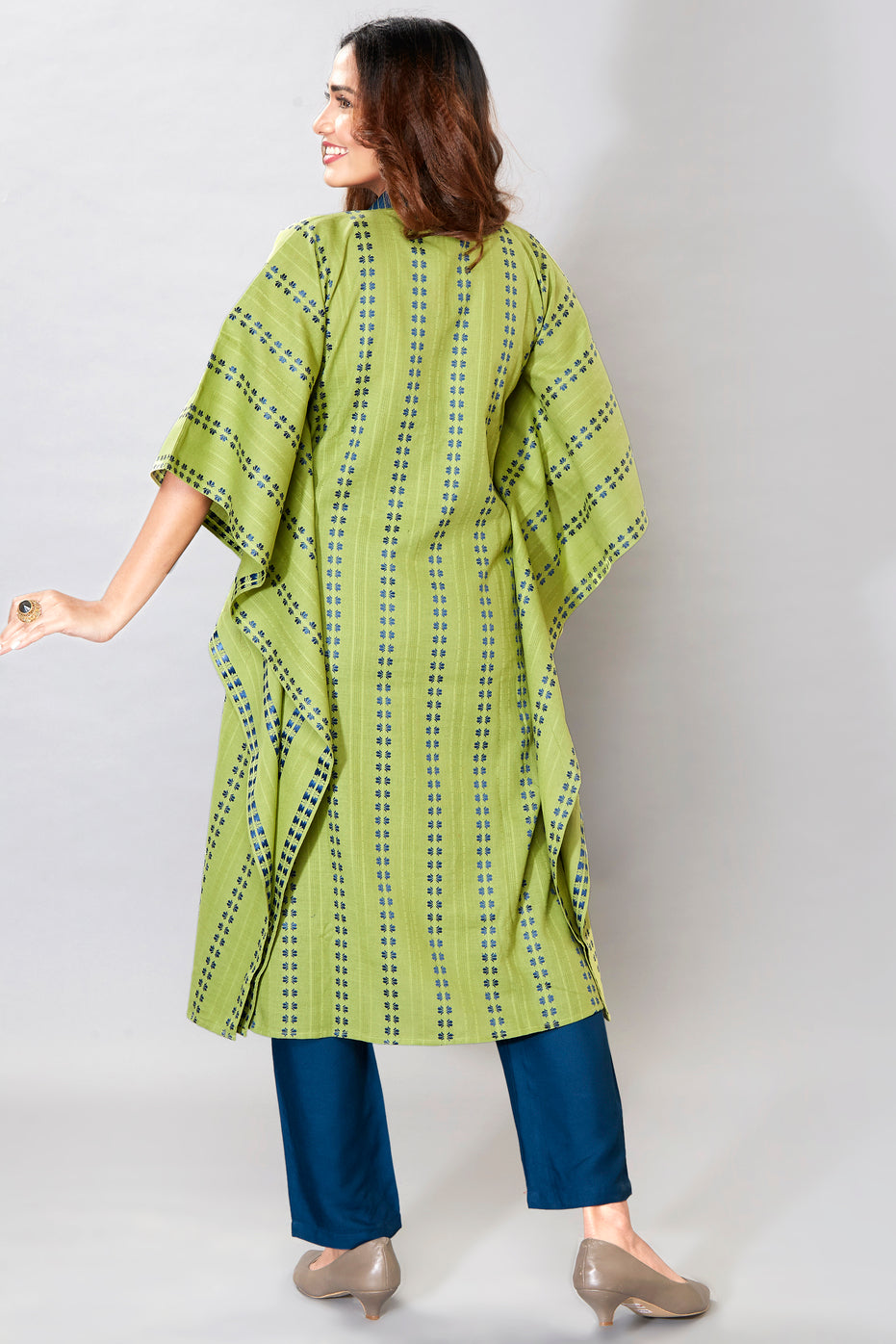 Printed Kaftan Kurti Set