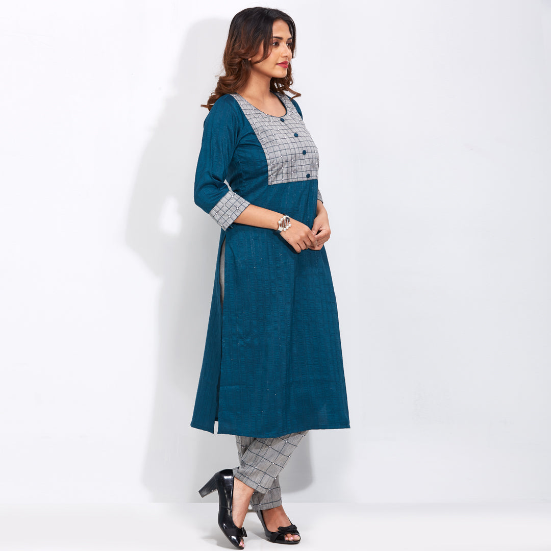 Pearl Details Kurti Set