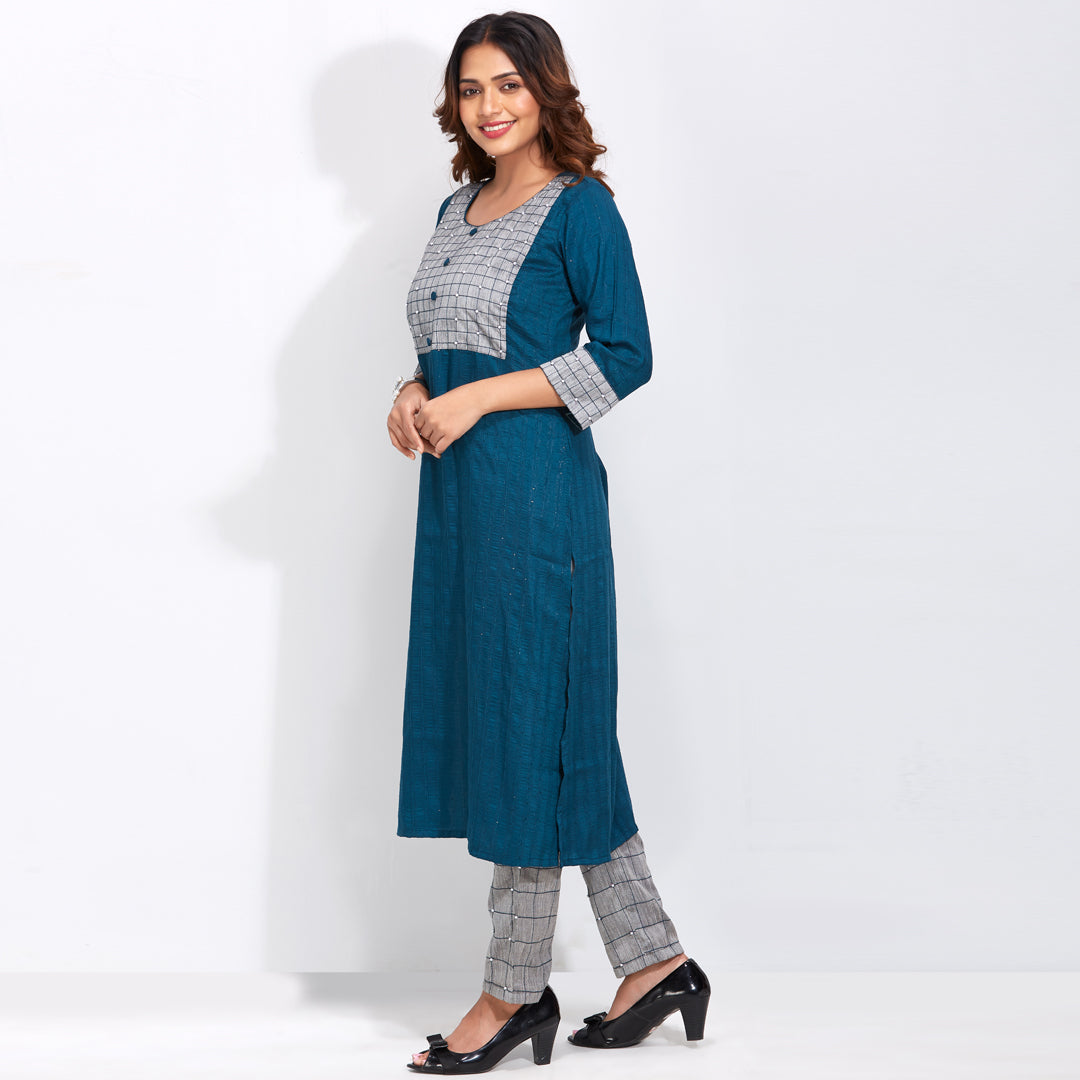 Pearl Details Kurti Set