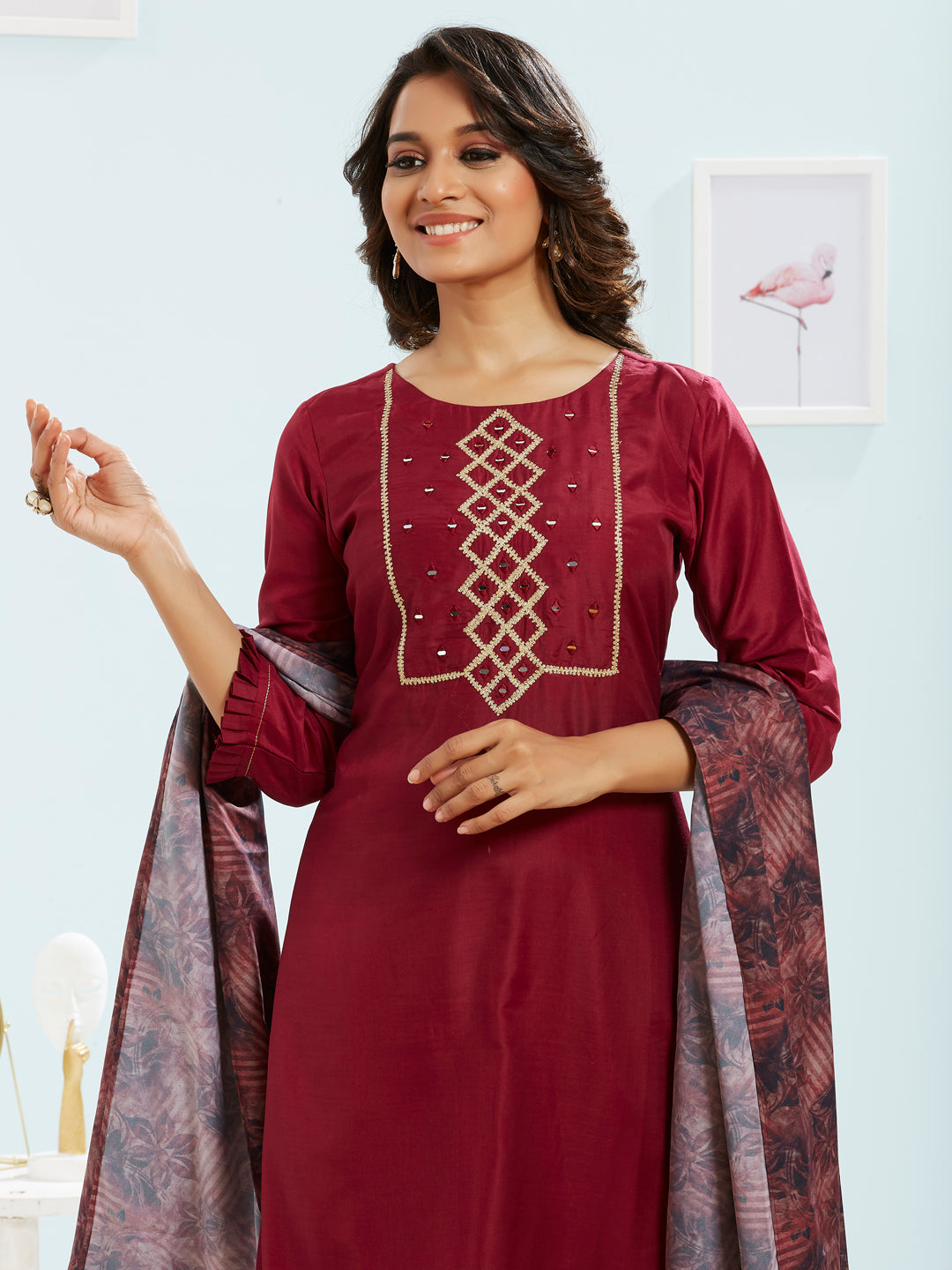 Embellished Kurti Set
