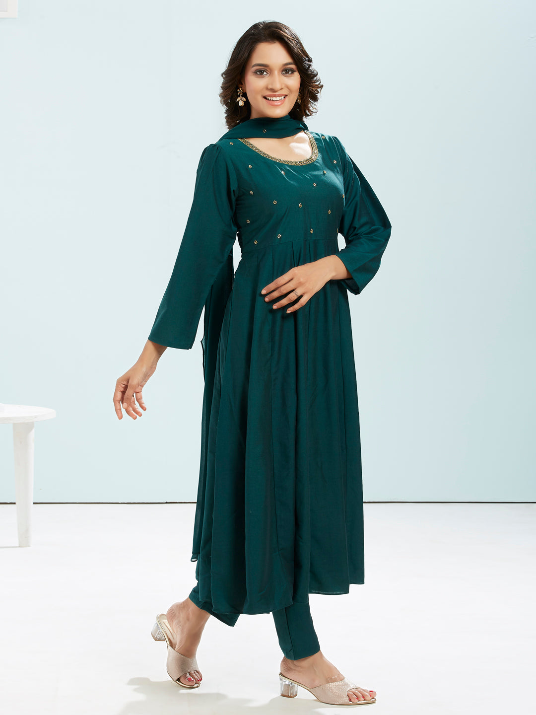 Anarkali Kurti Set With Dupatta