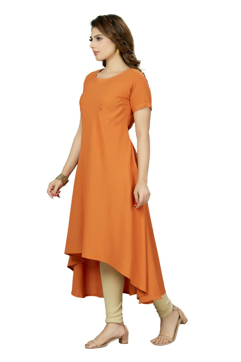 Asymmetrical A-line Plain Kurti
