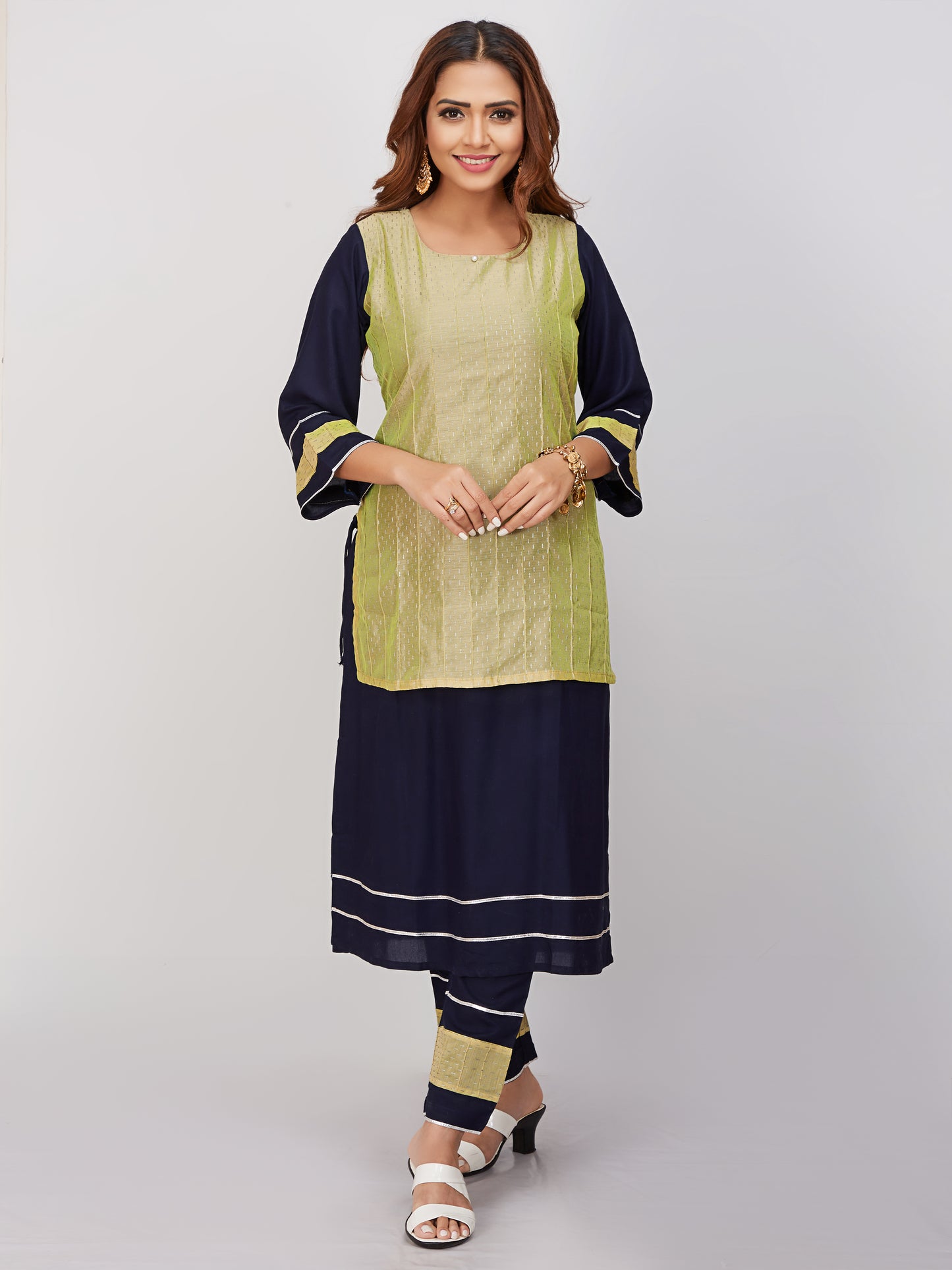 Kurti Pant Set In Dual Color