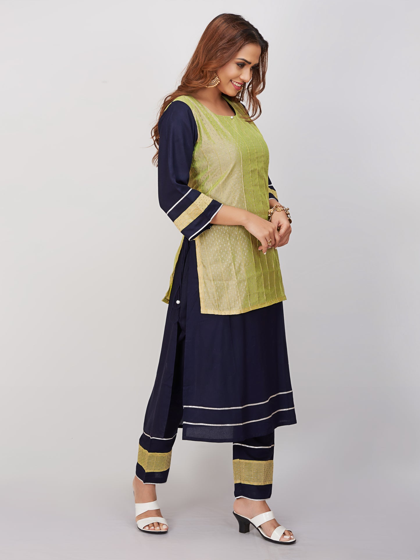 Kurti Pant Set In Dual Color
