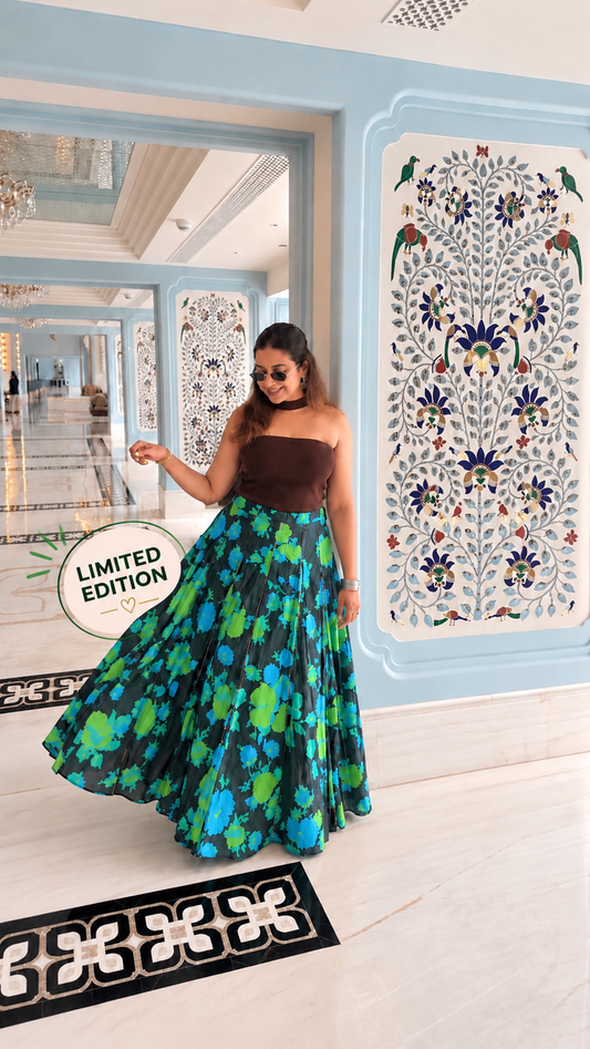 Limited Edition Floral Maxi Skirt – Navratri Festive Collection