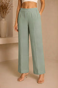 Essential Cotton Lycra Pants – Cool Mint