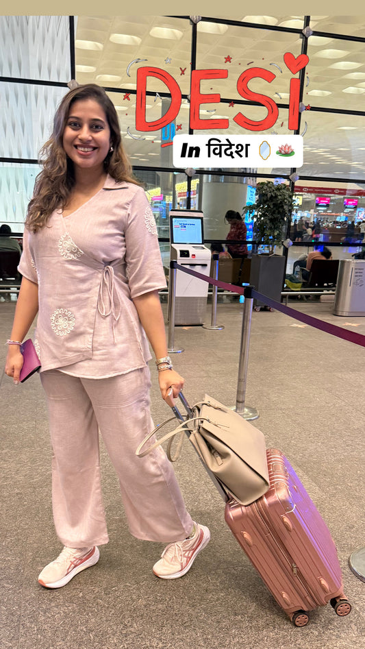 Embroidered Linen Co-ord Set