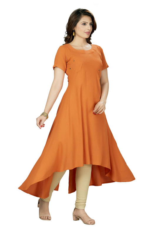 Asymmetrical A-line Plain Kurti