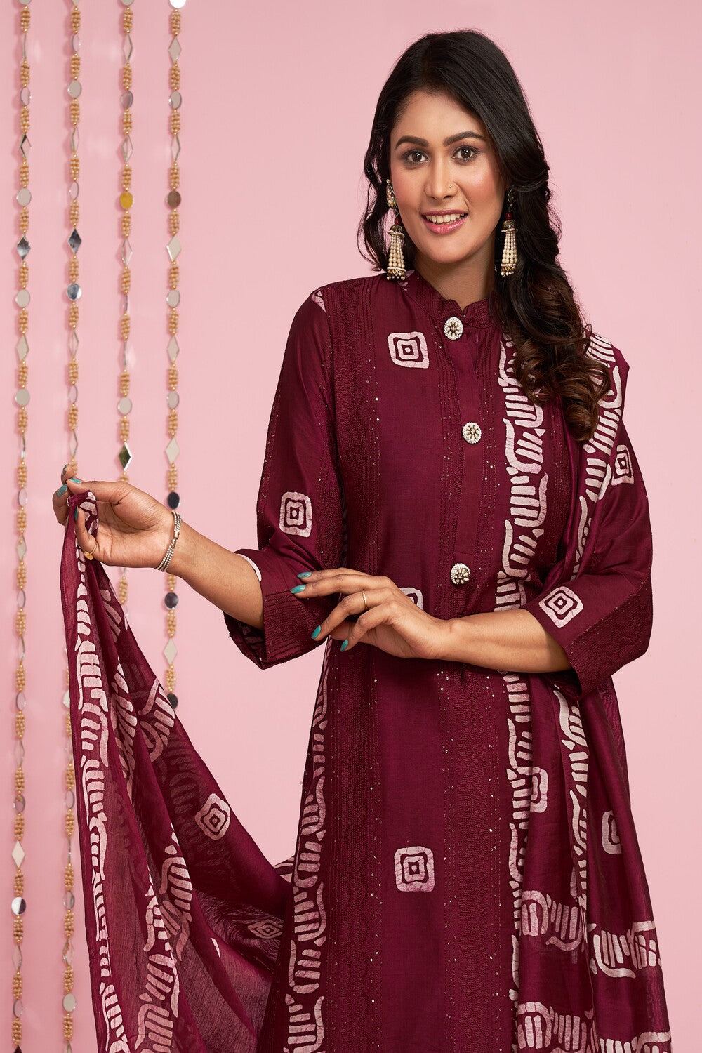 Printed Kurti Set With Dupatta