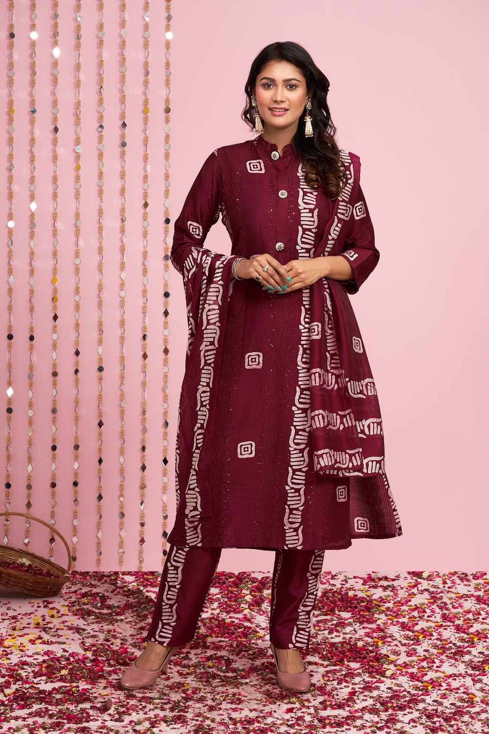 Printed Kurti Set With Dupatta