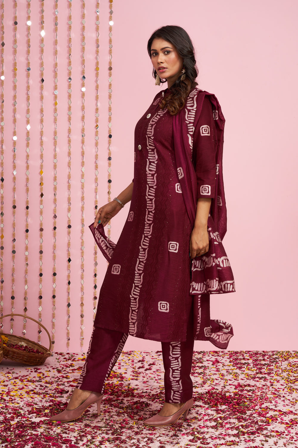 Printed Kurti Set With Dupatta