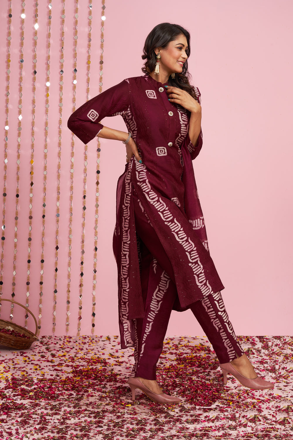 Printed Kurti Set With Dupatta