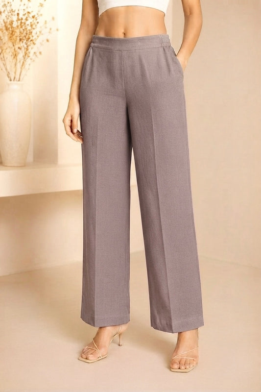 Essential Cotton Lycra Pants – Mauve