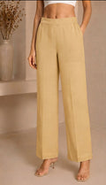 Essential Cotton Lycra Pants – Biscuit