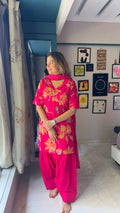 Rani Bloom Floral Cotton Farshi Kurta Set