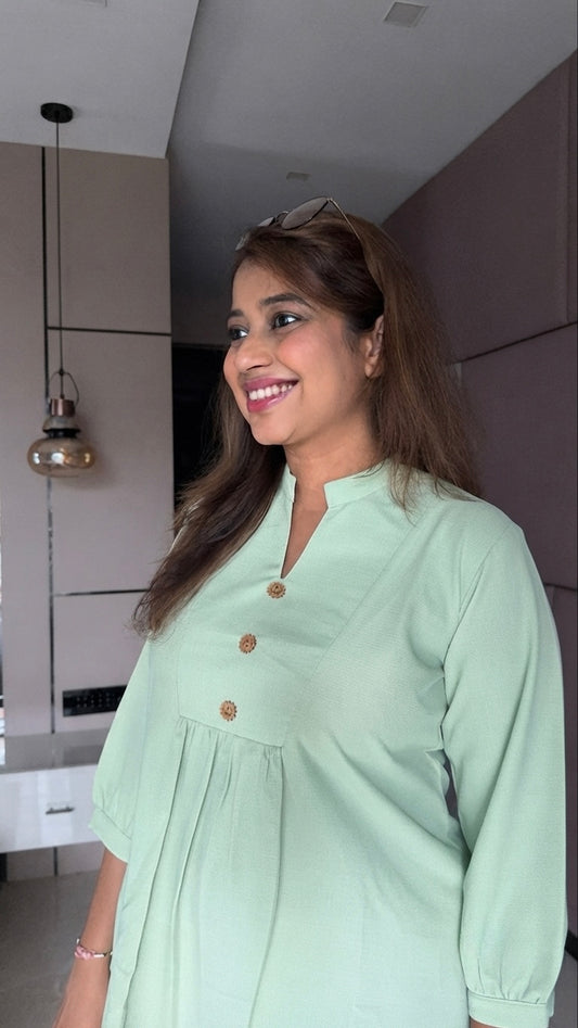 Textured Office Wear Co-ord Set Turquoise