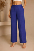 Essential Cotton Lycra Pants – Navy Blue