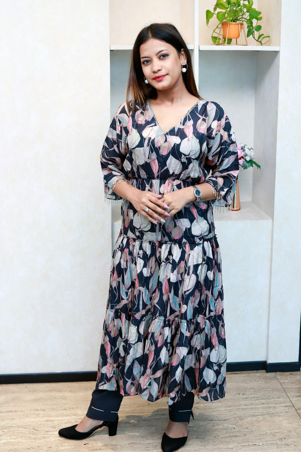 Floral Printed Kurti Set