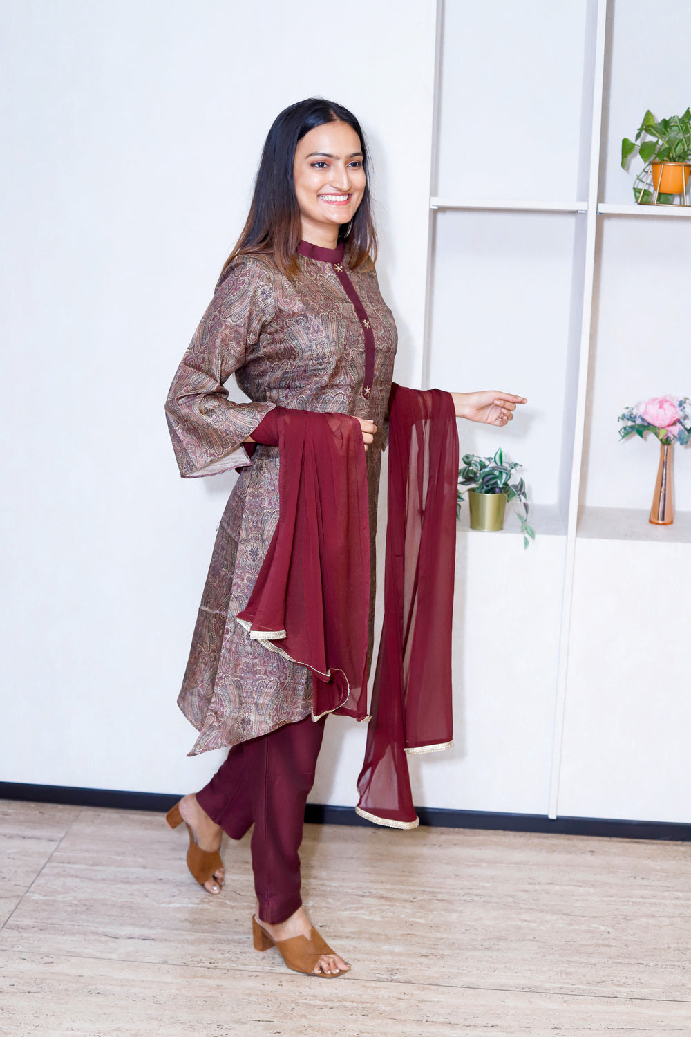 Printed Kurti Set With Dupatta