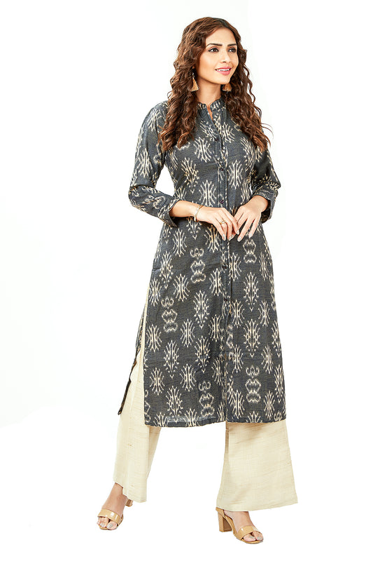 Front Slit Printed Kurti Set