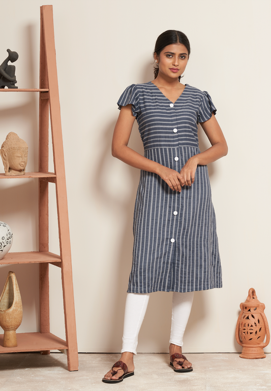 Stripe Weave Cotton Kurti