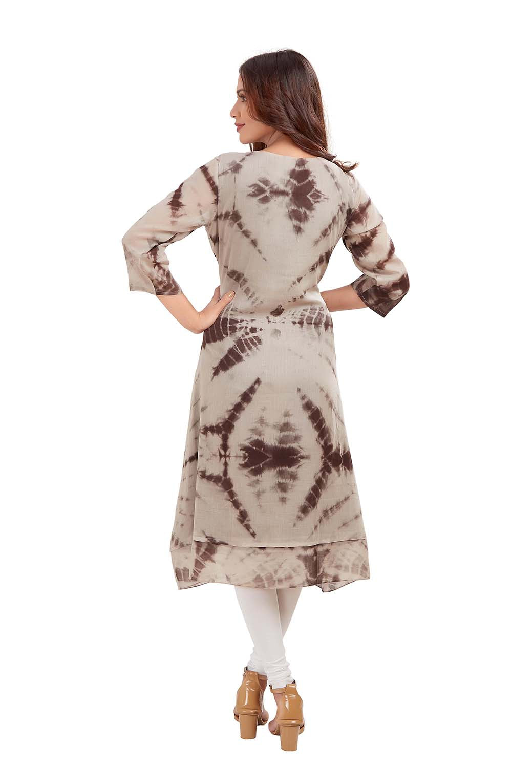 Tie Dye Printed Asymmetric Kurti