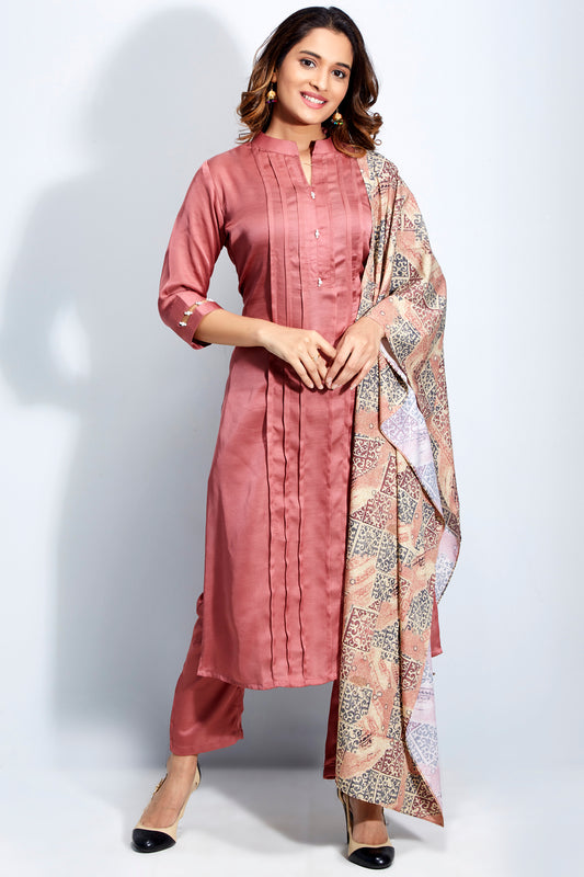 Collar Neck Kurti Set