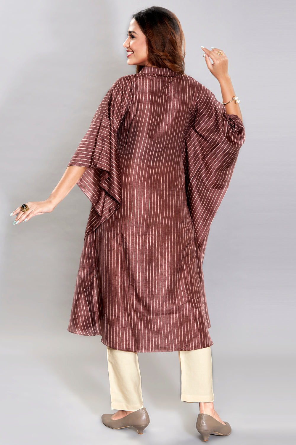 Stripes Printed Kaftan Kurti