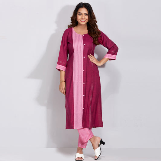 Kurti Set In Pink Colour