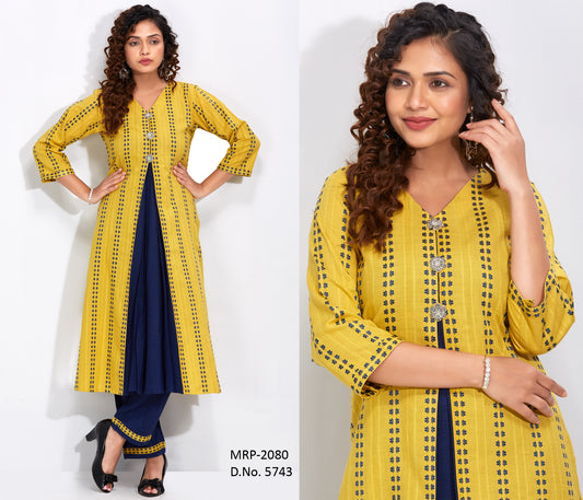 A-line Fall Kurti Set