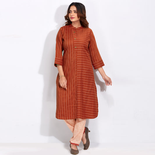 Collar Neck Kurti Set