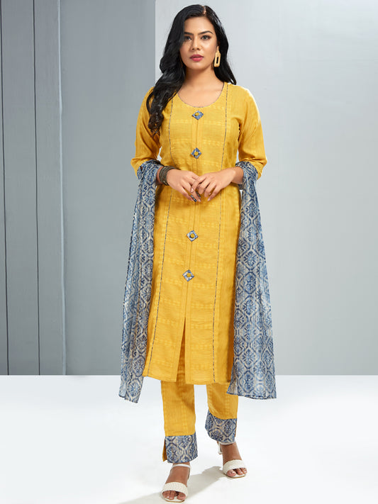 Kurti Set With Printed Dupatta