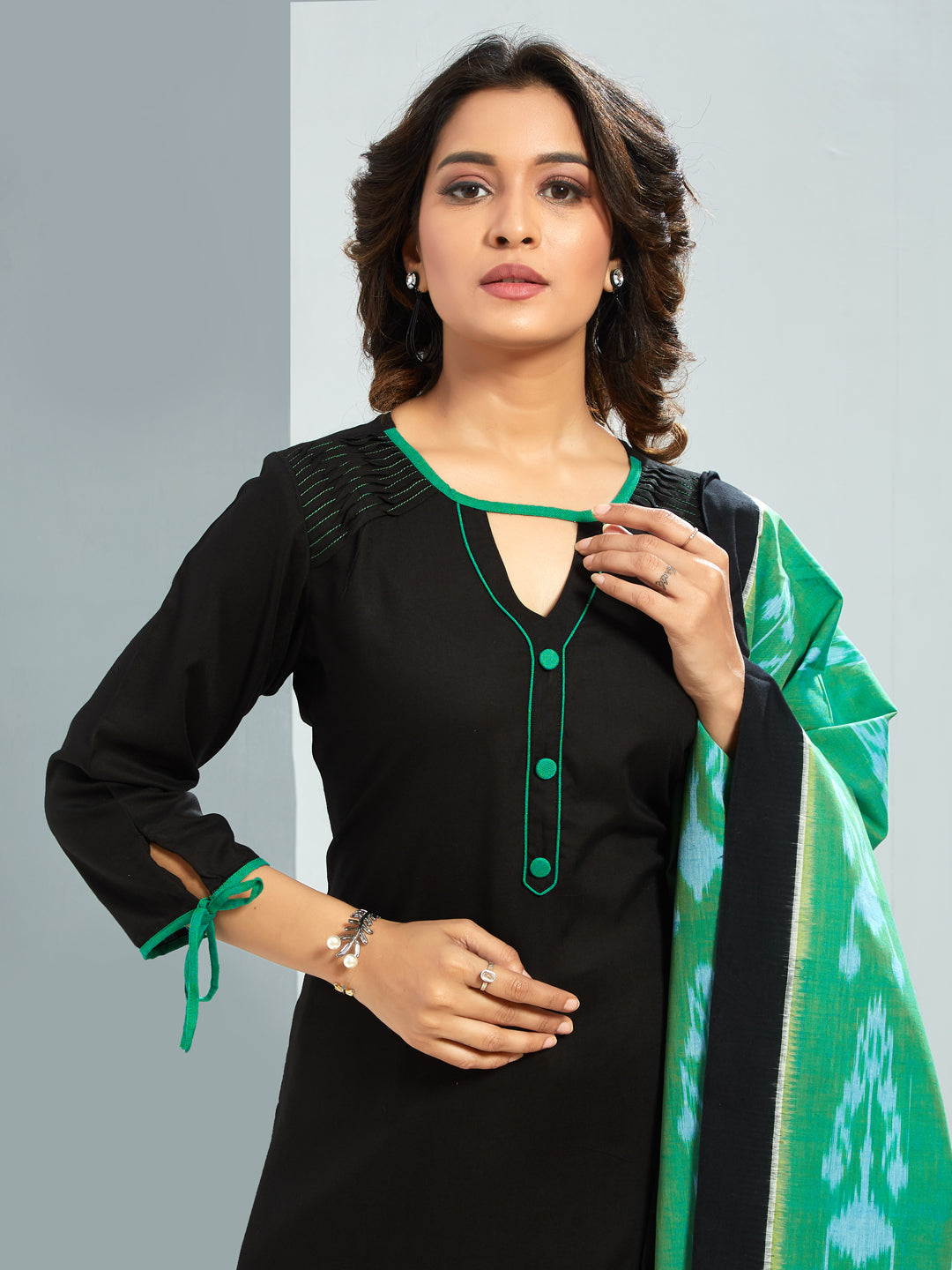 Kurti Set With Printed dupatta