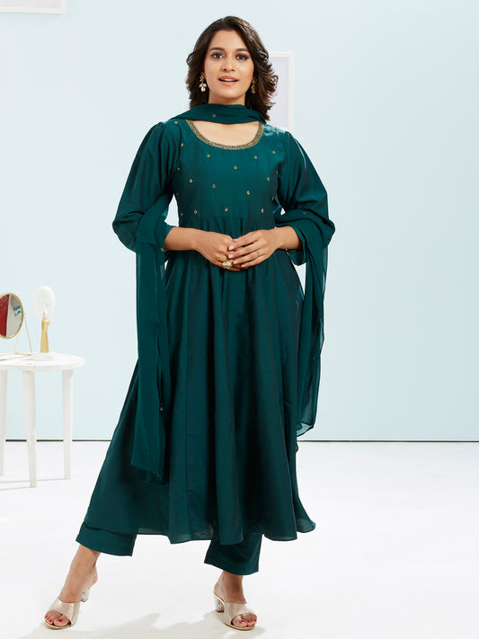 Anarkali Kurti Set With Dupatta