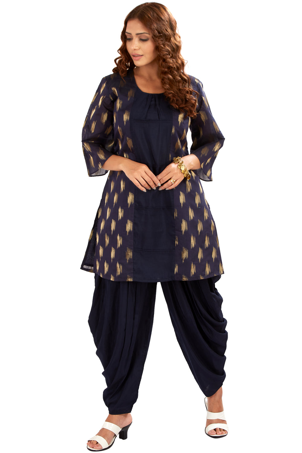 Foil Printed Kurti With Patiala Salwar