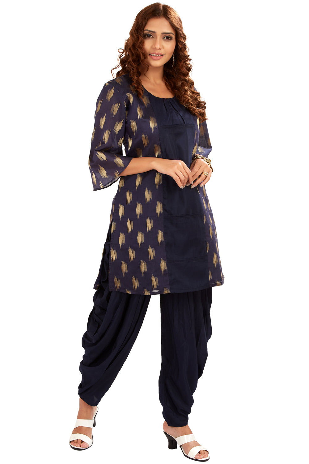 Foil Printed Kurti With Patiala Salwar