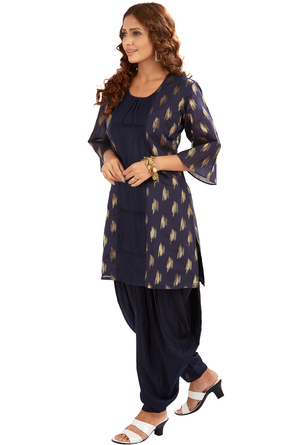 Foil Printed Kurti With Patiala Salwar