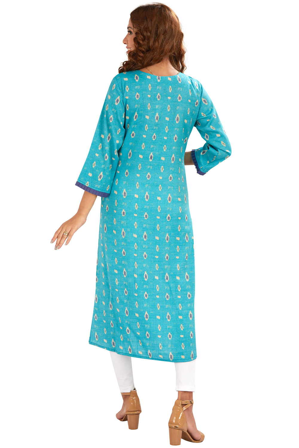 Pleat Detail Printed Kurti