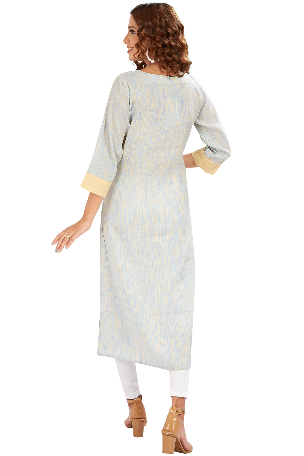 Ice Blue Colour Kurti