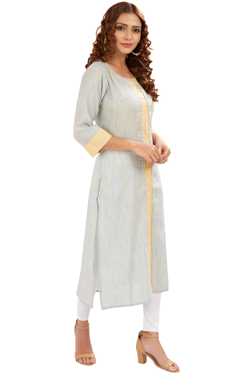 Ice Blue Colour Kurti