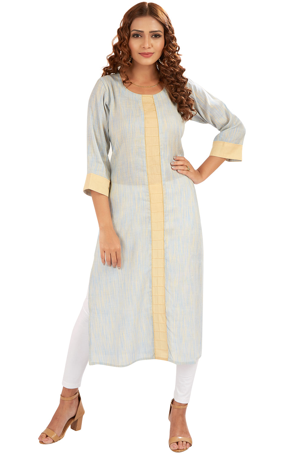 Ice Blue Colour Kurti