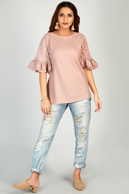 Playful Tunic In Mauve Colour