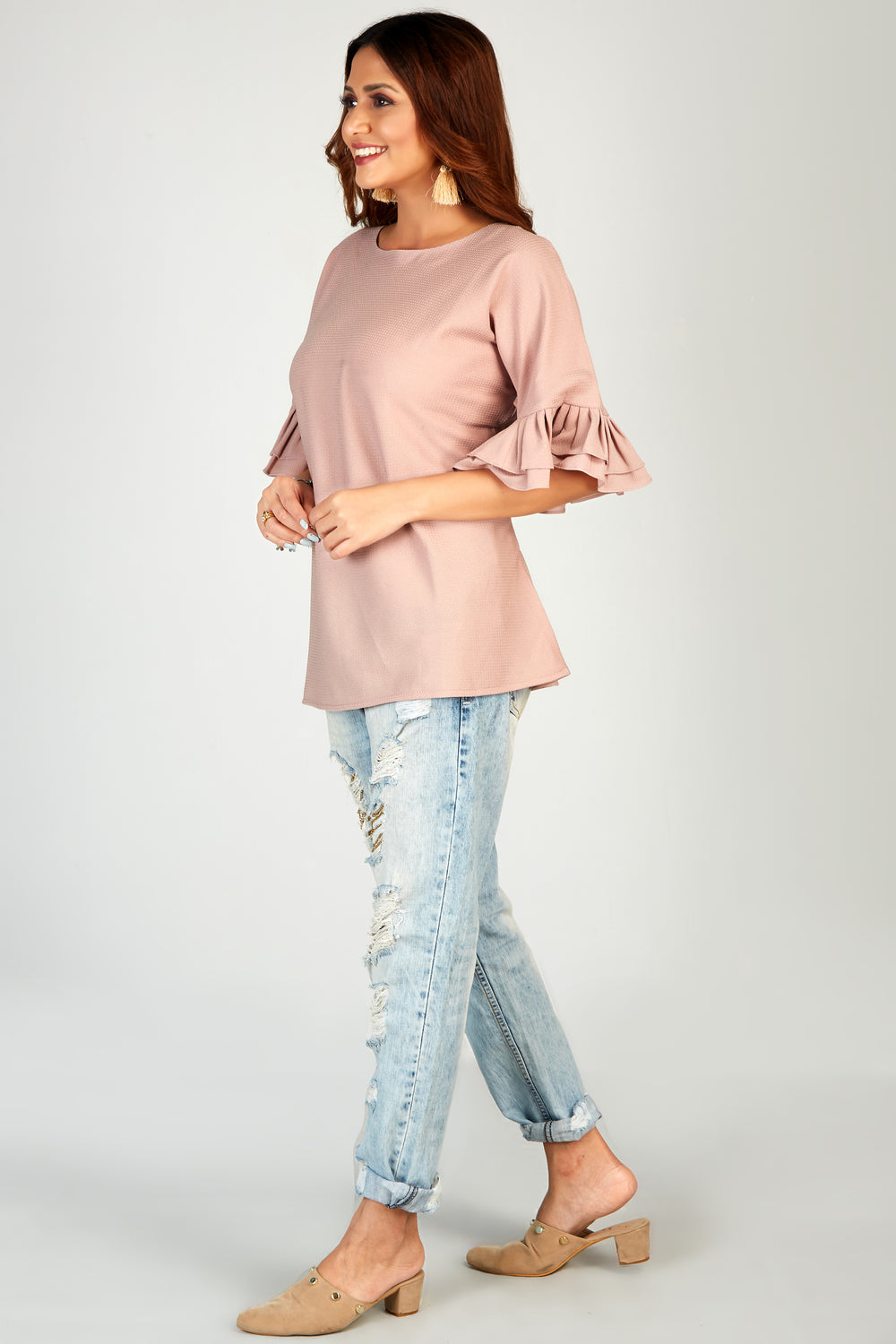 Playful Tunic In Mauve Colour